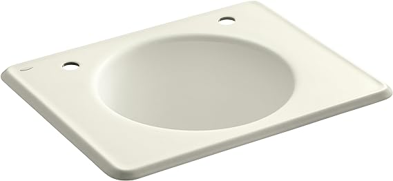 6654-3LU-96 Tandem under counter utility sink biscuit